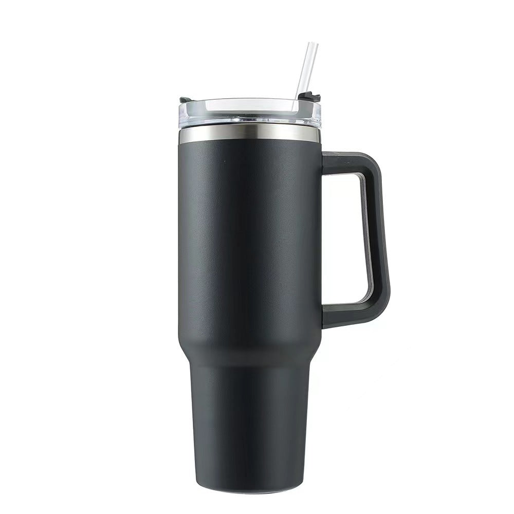 40Oz Insulated Stainless Steel Tumbler with Handle and Straw