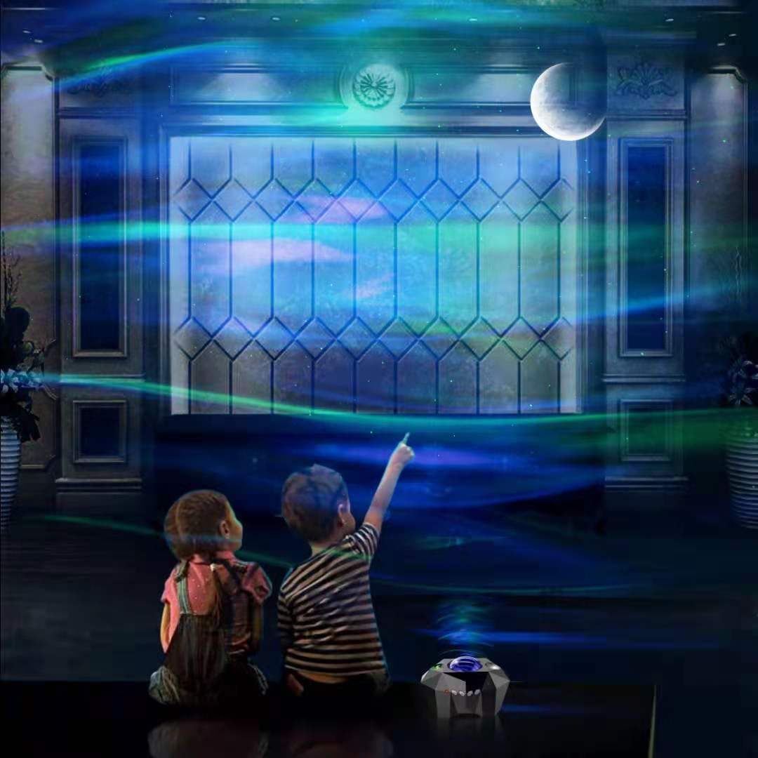 Led Dream Aurora Borealis Ocean Star Light Projector, Night Light Projector with Moon, Northern Lights Projector for Playroom, Bedroom, Home Cinema