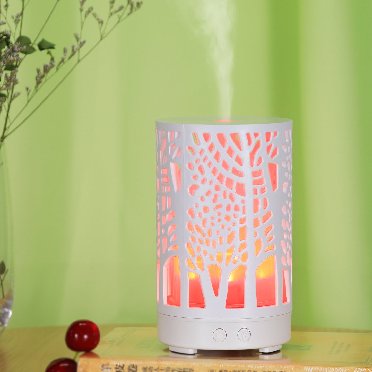 Hollow aroma diffuser ultrasonic atomizer household colorful night light desktop essential oil aromatherapy humidifier