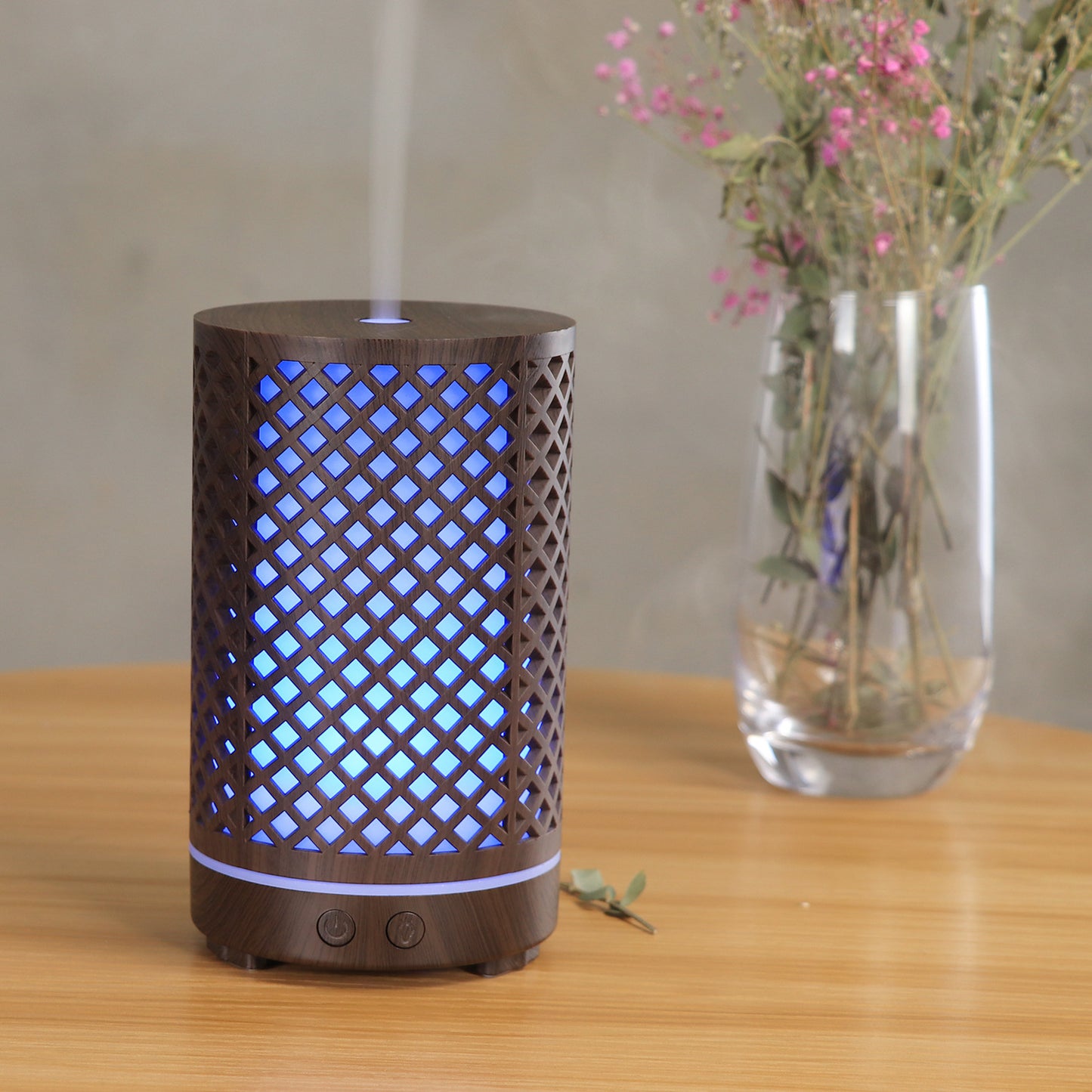 Hollow aroma diffuser ultrasonic atomizer household colorful night light desktop essential oil aromatherapy humidifier