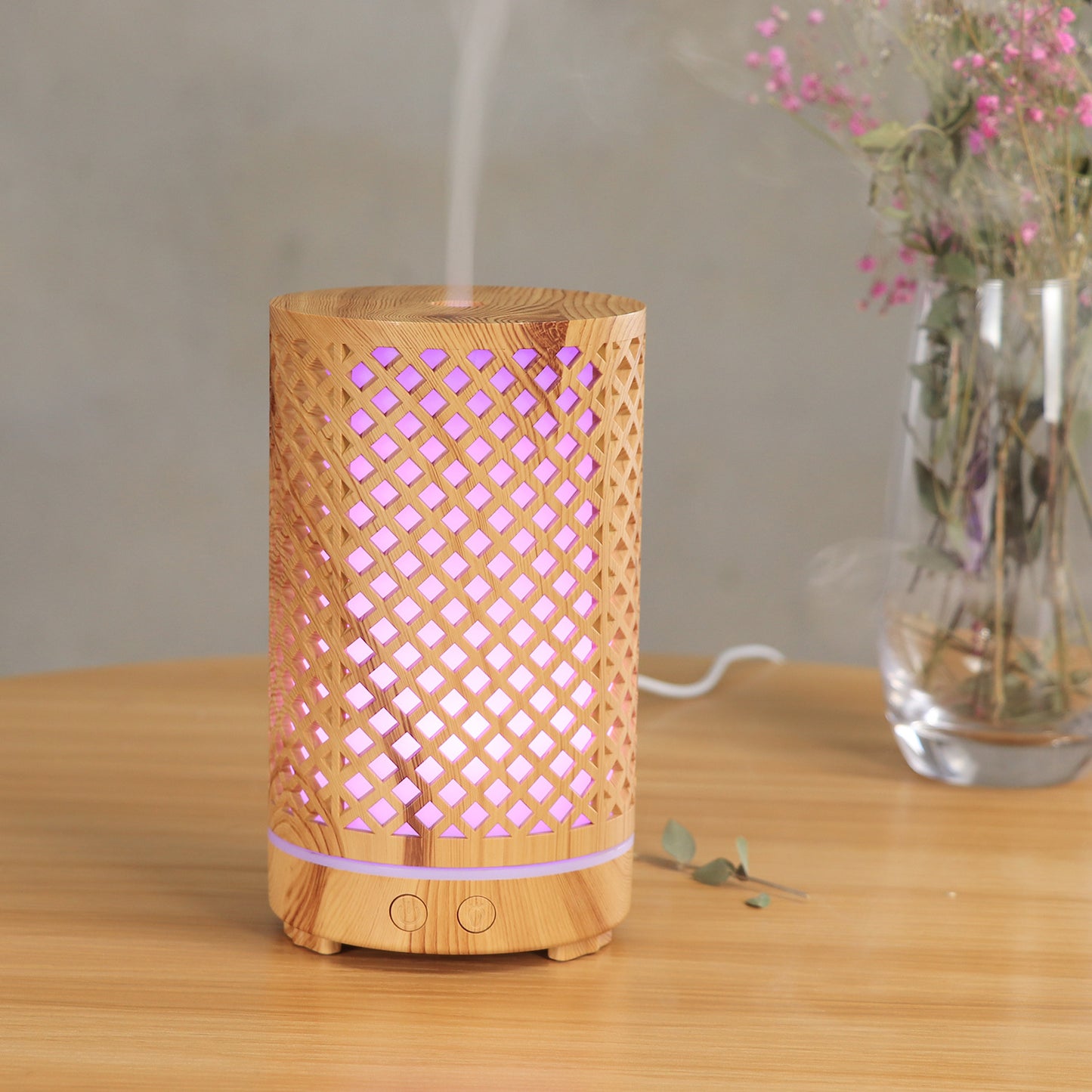 Hollow aroma diffuser ultrasonic atomizer household colorful night light desktop essential oil aromatherapy humidifier