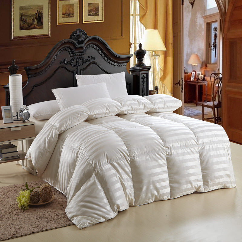 160 satin silk duvet 98% white goose down quilt white duck down thick warm winter quilt core