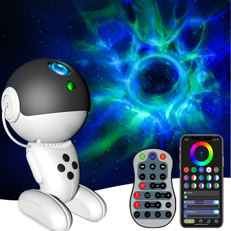 Starry Sky Robot, Projector, Music, Night Light, Bedroom, Dream Rotating Atmosphere Light, Starry Sky