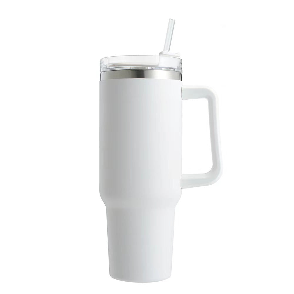 40Oz Insulated Stainless Steel Tumbler with Handle and Straw