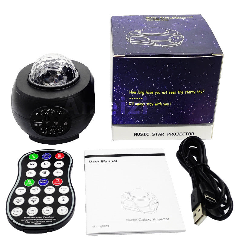 Smart Galaxy Projector Starry Sky Night Light Bluetooth-Speaker LED Nebula Lamp Bedroom