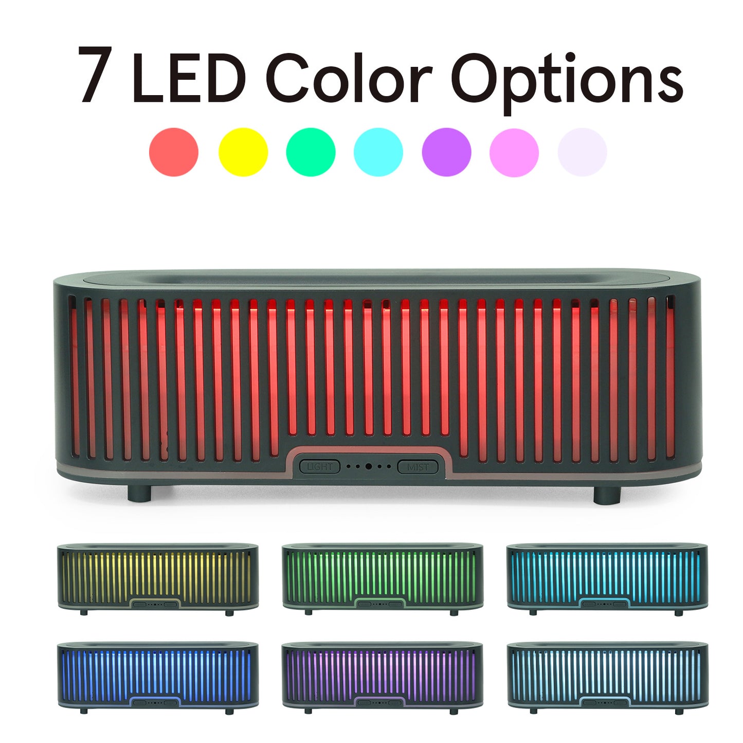 Long strip hollow colorful flame aroma diffuser grid vertical strip humidifier household atomization atmosphere light bedroom humidifier
