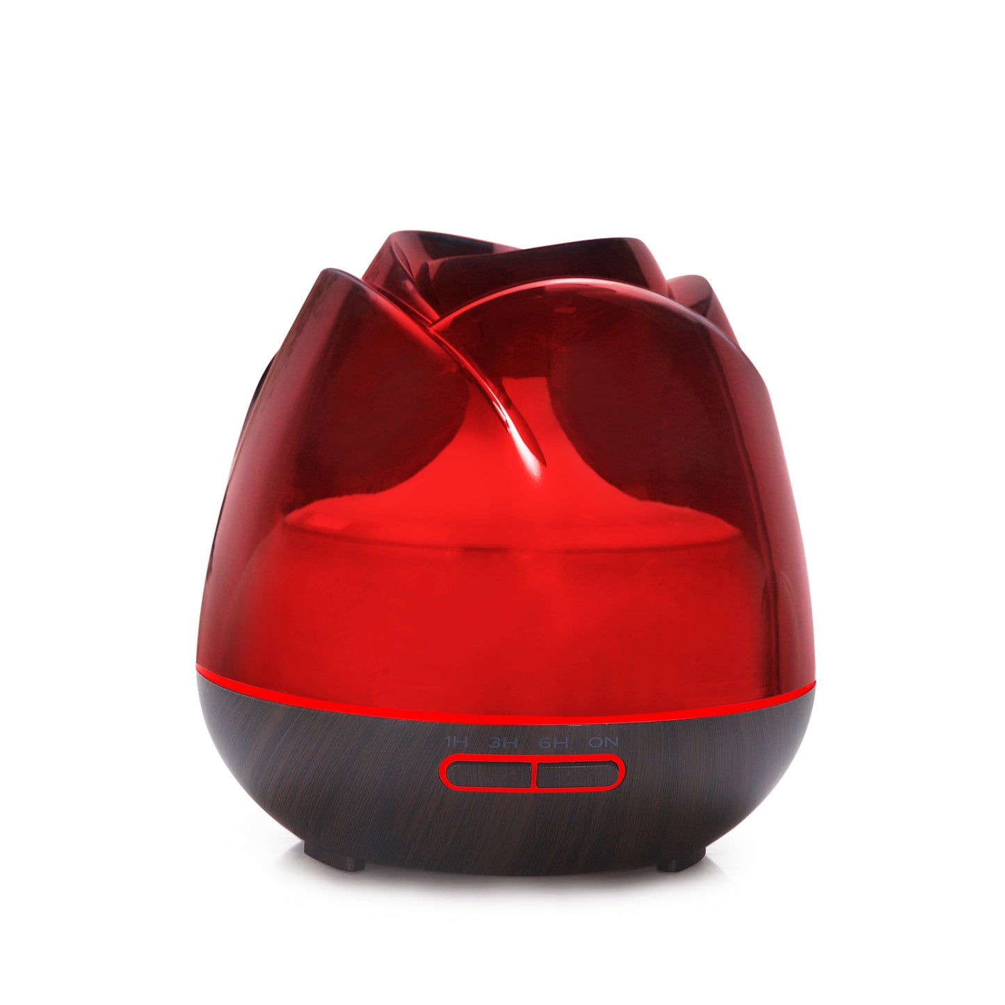 Big Rose Aroma Diffuser Household 400ml Wood Grain Aroma Diffuser Ultrasonic Humidifier Flower Bud Petal Fragrance Machine