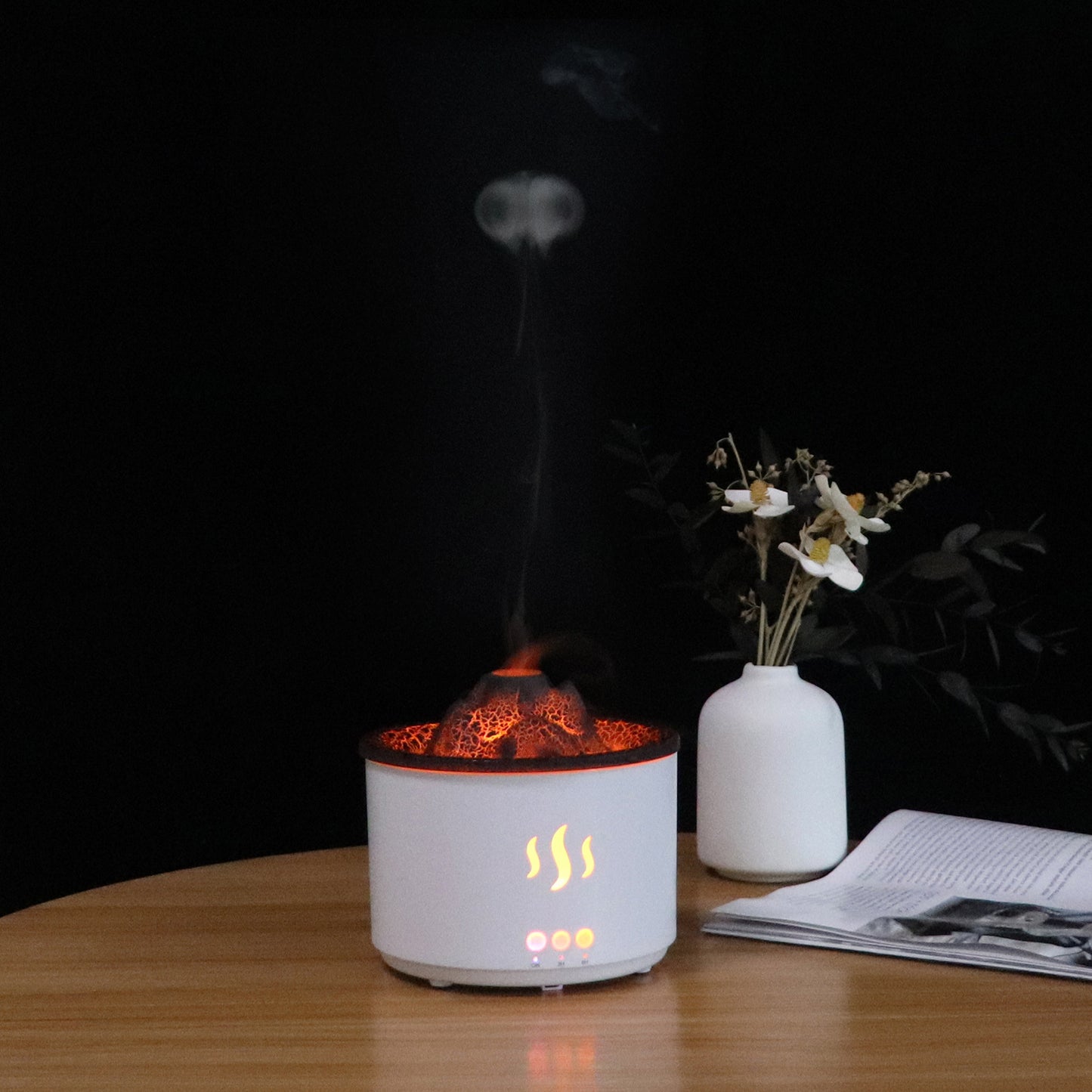 Spit ring volcanic aromatherapy wood grain crack humidifier essential oil aroma diffuser household spray ring aroma diffuser