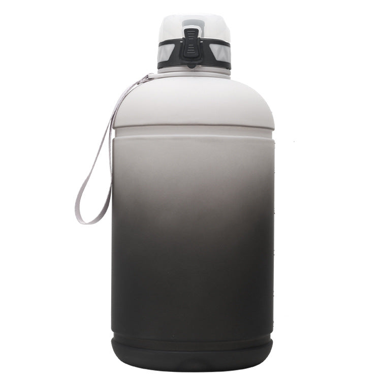 Creative Black & White Gradient PETG Plastic Large Water Bottle 1 Gallon 3.78L Portable Sports Bucket