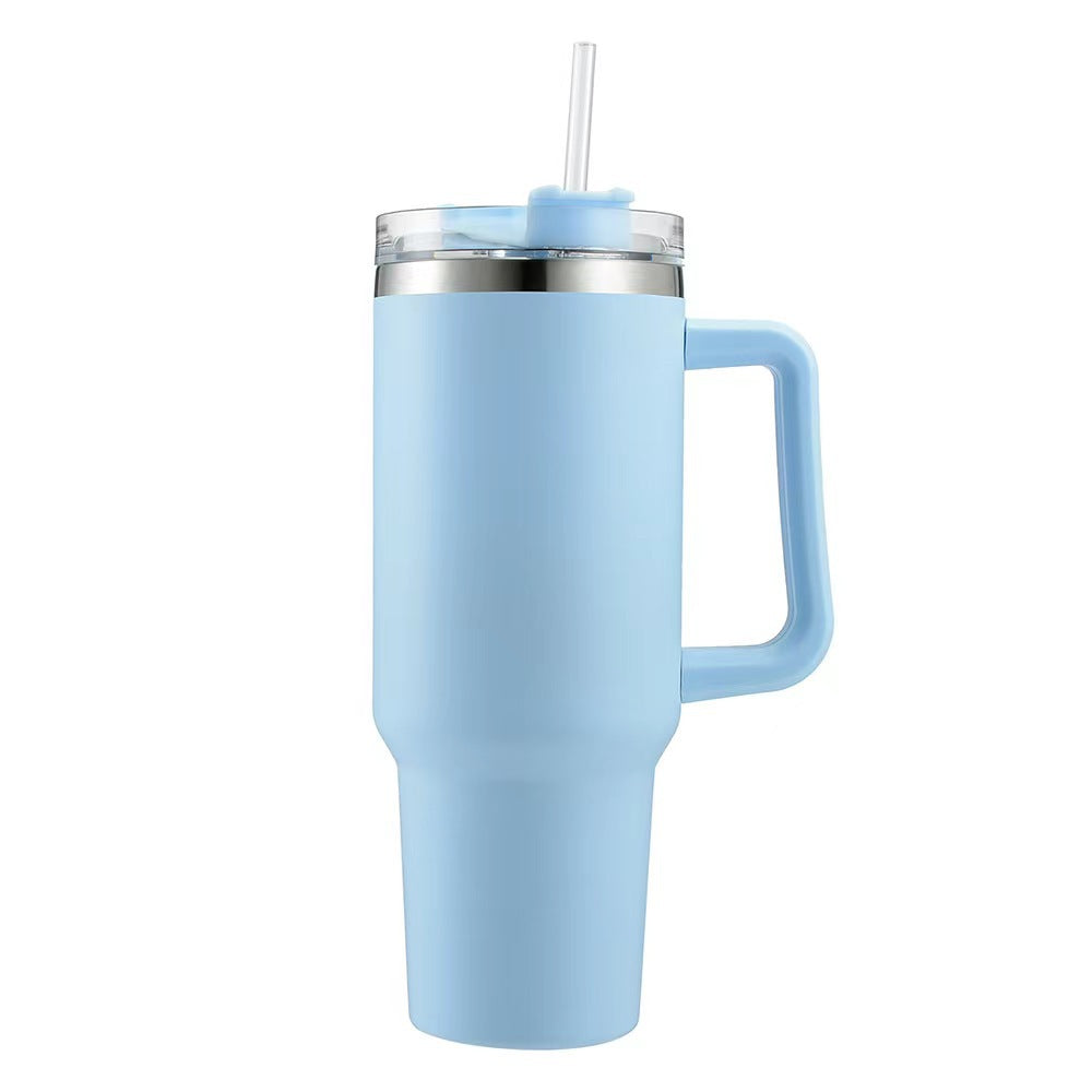 40Oz Insulated Stainless Steel Tumbler with Handle and Straw