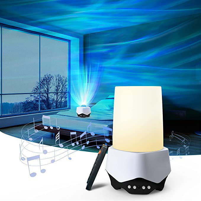 Northern Lights Aurora Projector for Bedroom, Night Light Projector Bluetooth Speaker White Noise