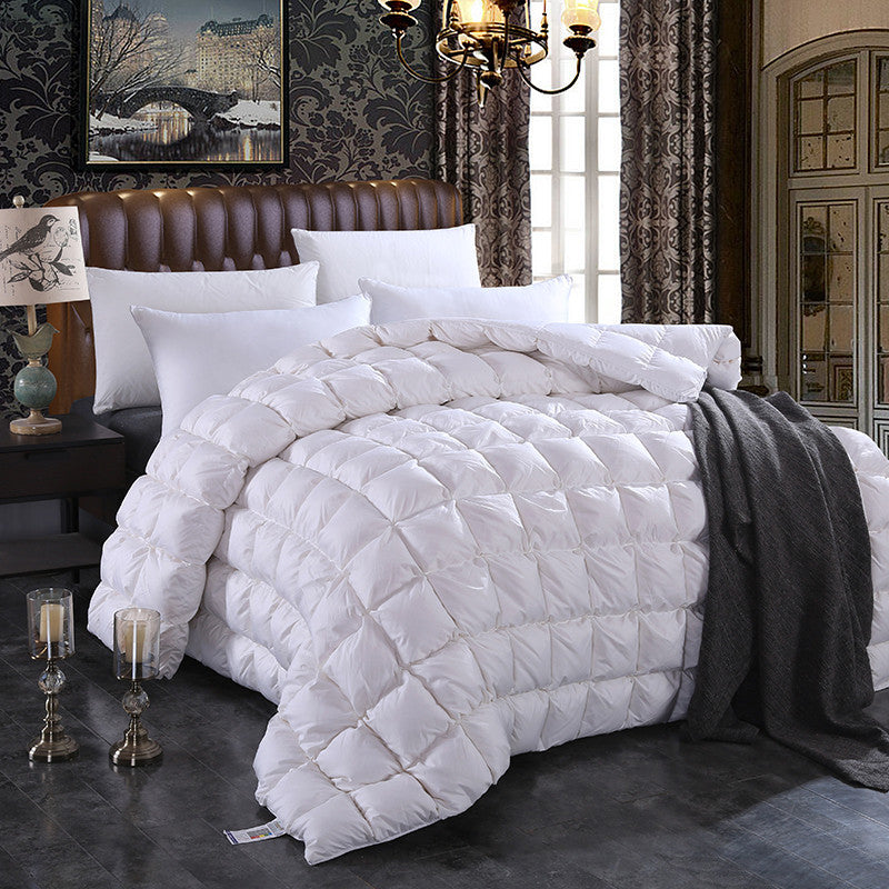 Cotton silent duvet five-star hotel winter thickened 95 white goose down duvet inserts silver silk long staple cotton quilt