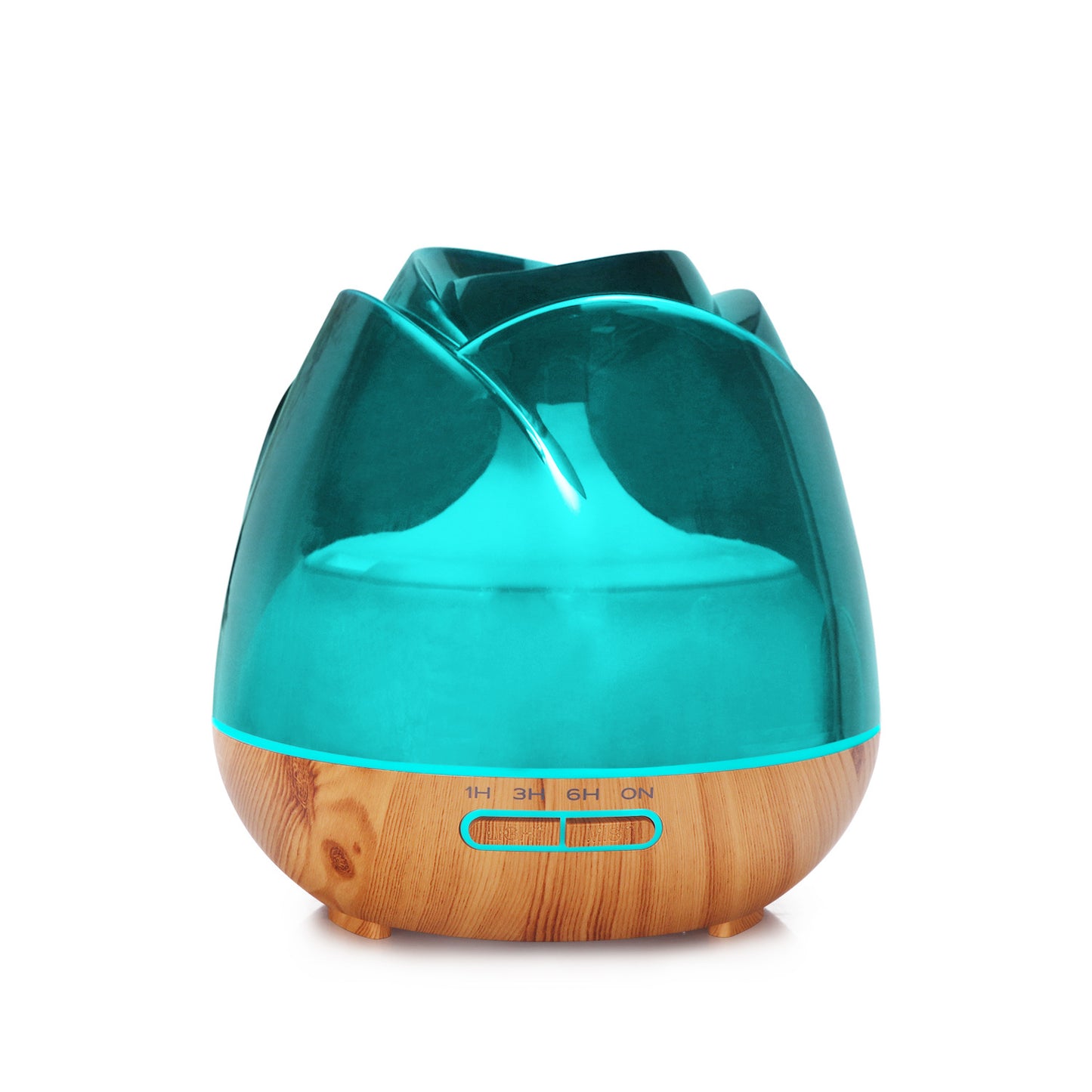 Big Rose Aroma Diffuser Household 400ml Wood Grain Aroma Diffuser Ultrasonic Humidifier Flower Bud Petal Fragrance Machine