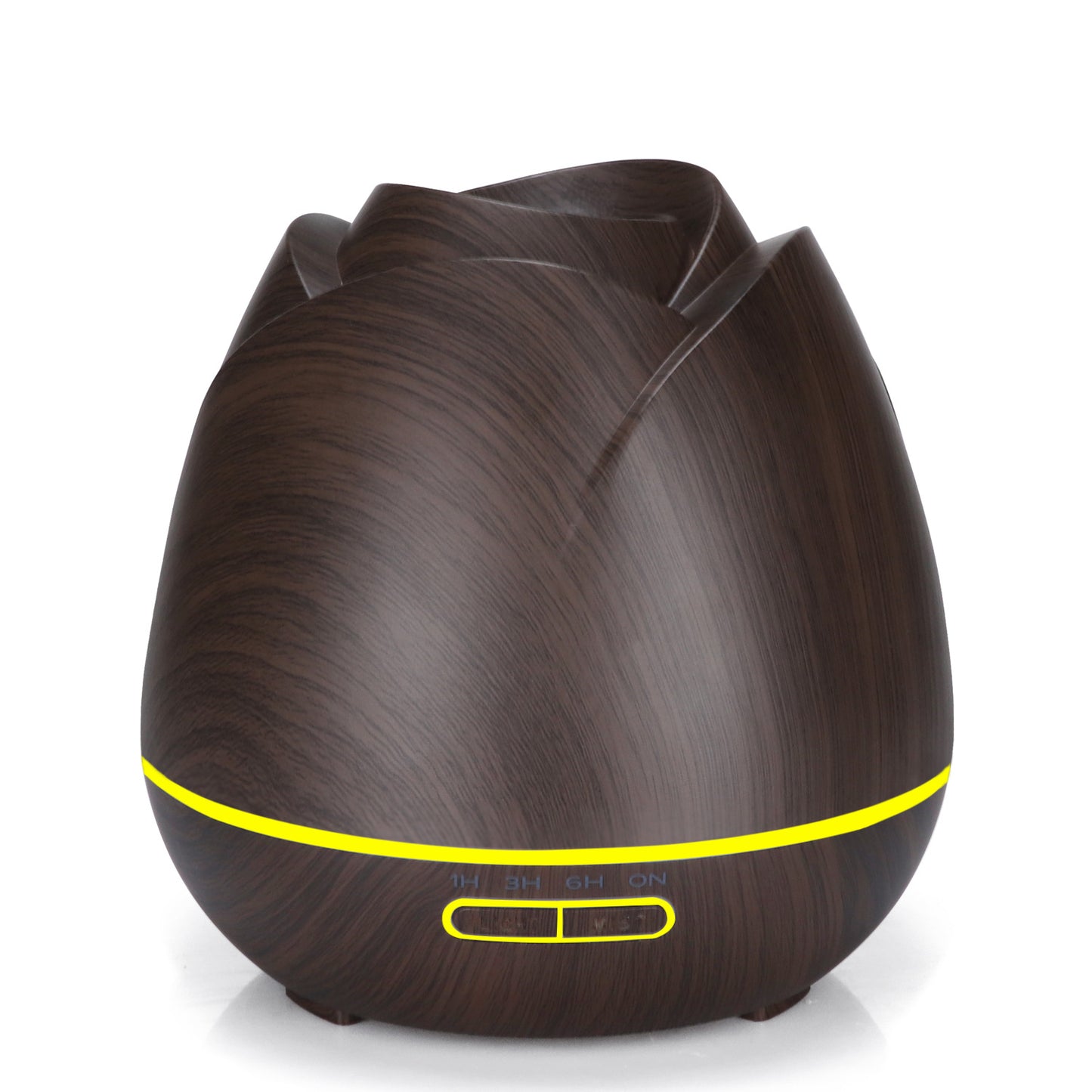 Big Rose Aroma Diffuser Household 400ml Wood Grain Aroma Diffuser Ultrasonic Humidifier Flower Bud Petal Fragrance Machine