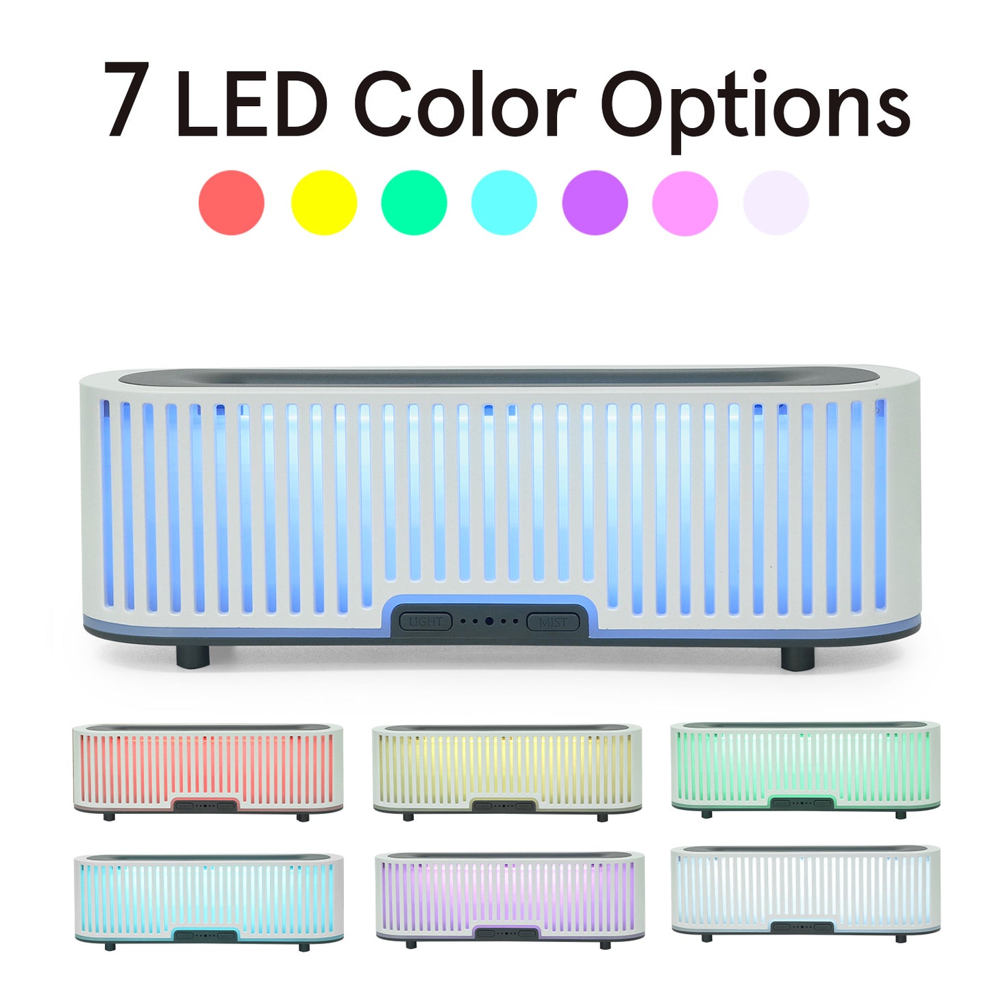 Long strip hollow colorful flame aroma diffuser grid vertical strip humidifier household atomization atmosphere light bedroom humidifier