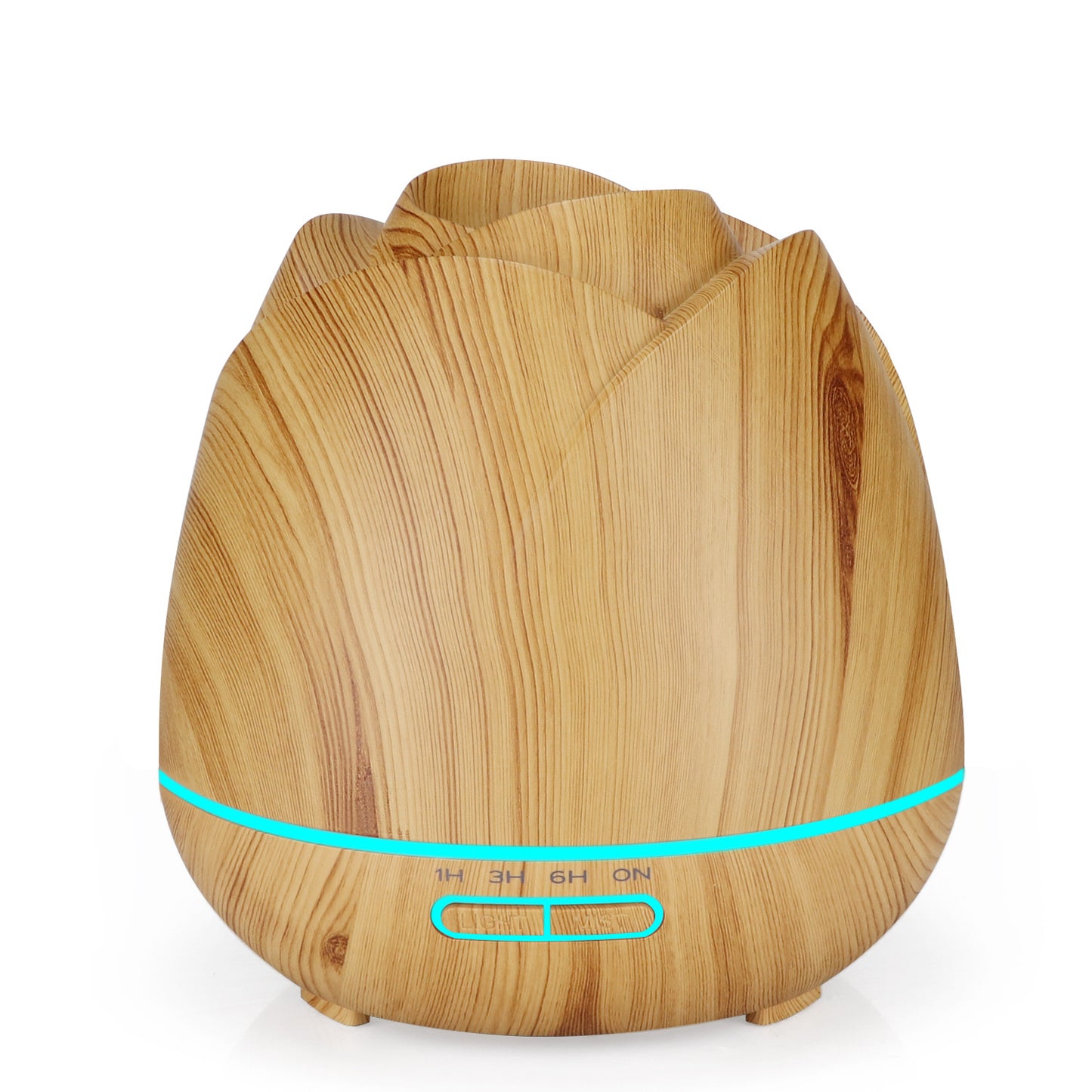 Big Rose Aroma Diffuser Household 400ml Wood Grain Aroma Diffuser Ultrasonic Humidifier Flower Bud Petal Fragrance Machine