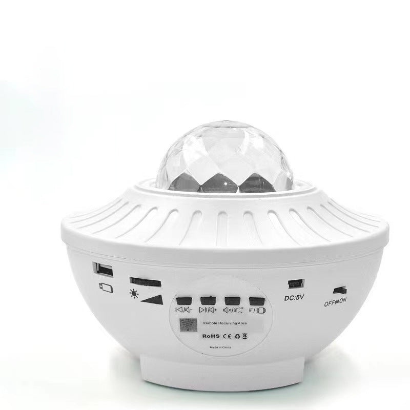 Bluetooth music, starry sky, atmosphere projection lamp, adjustable brightness, remote control, LED laser, water ripple projector