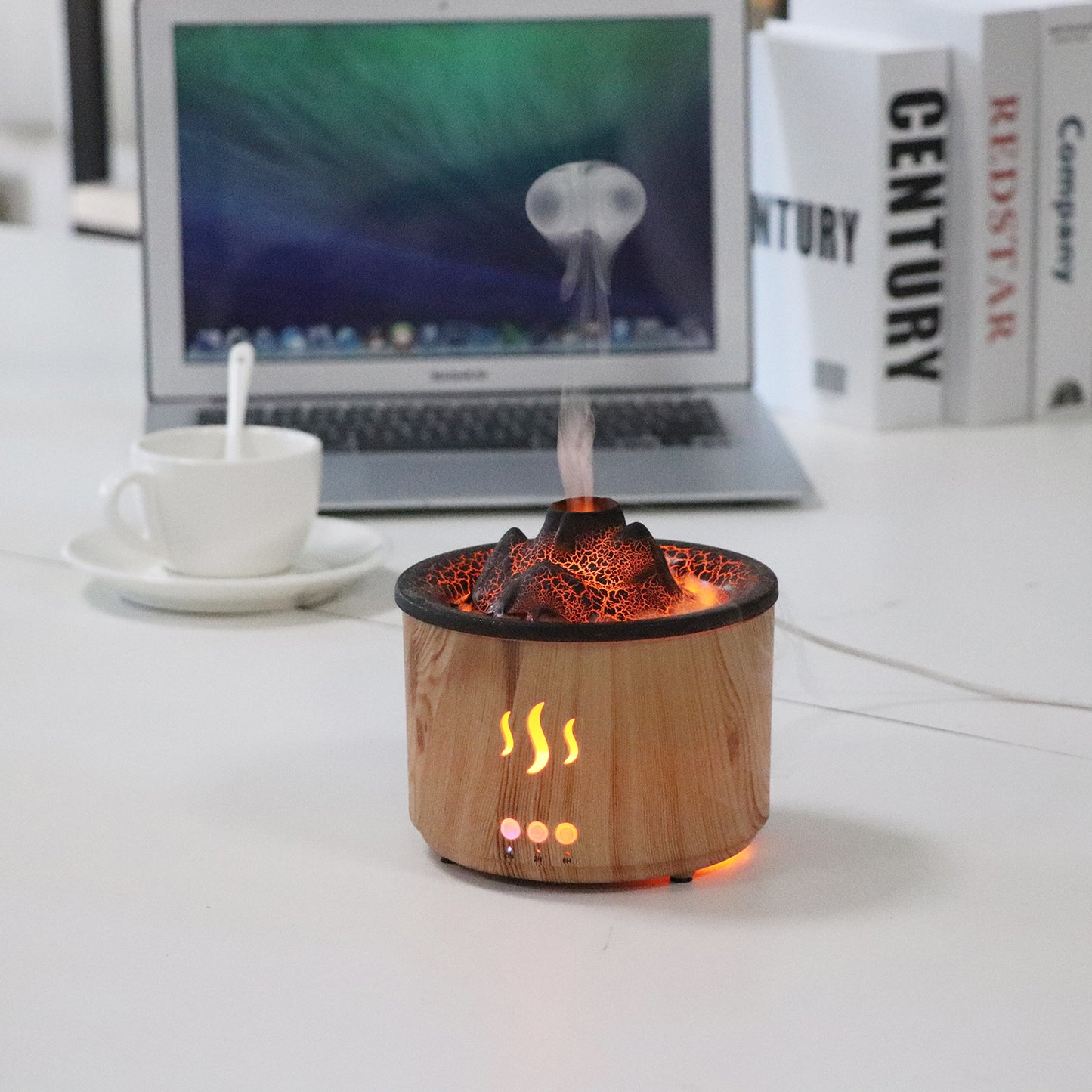 Spit ring volcanic aromatherapy wood grain crack humidifier essential oil aroma diffuser household spray ring aroma diffuser