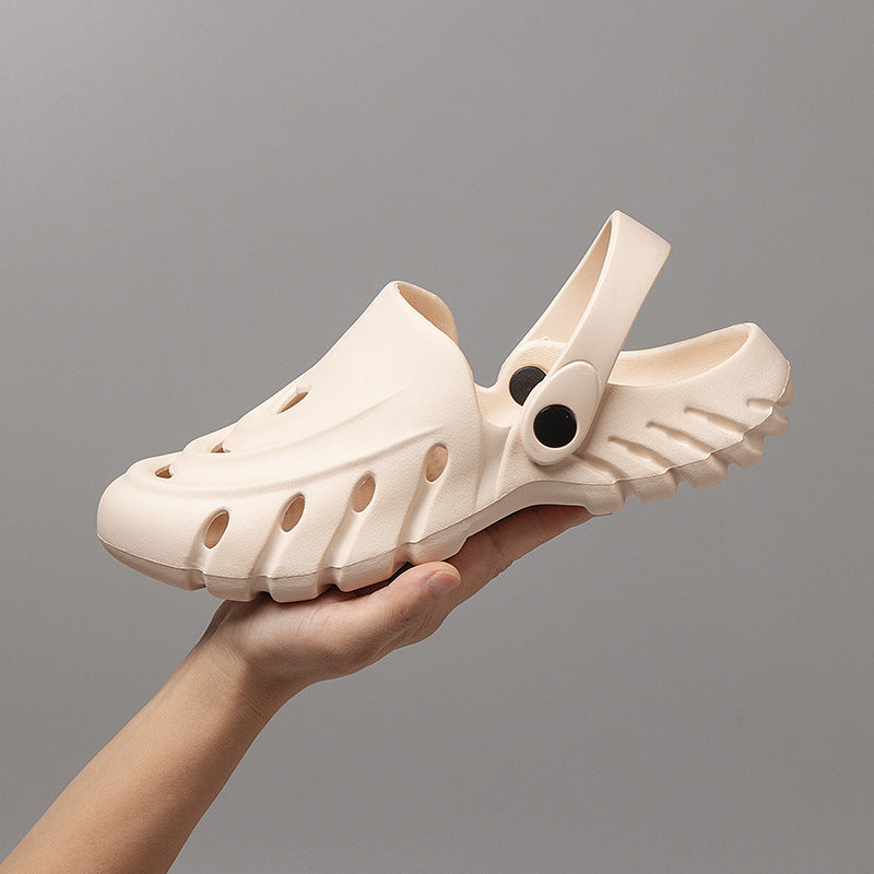 Garden men's sandals non-slip Baotou driving slippers beach shoes breathable foot odor