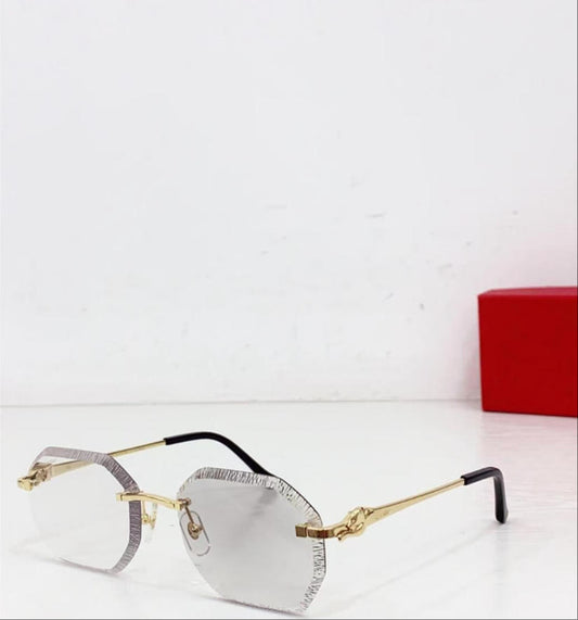 Rimless Transitional Sunglasses Gold
