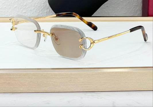 Frameless Transitional Sunglasses Gold