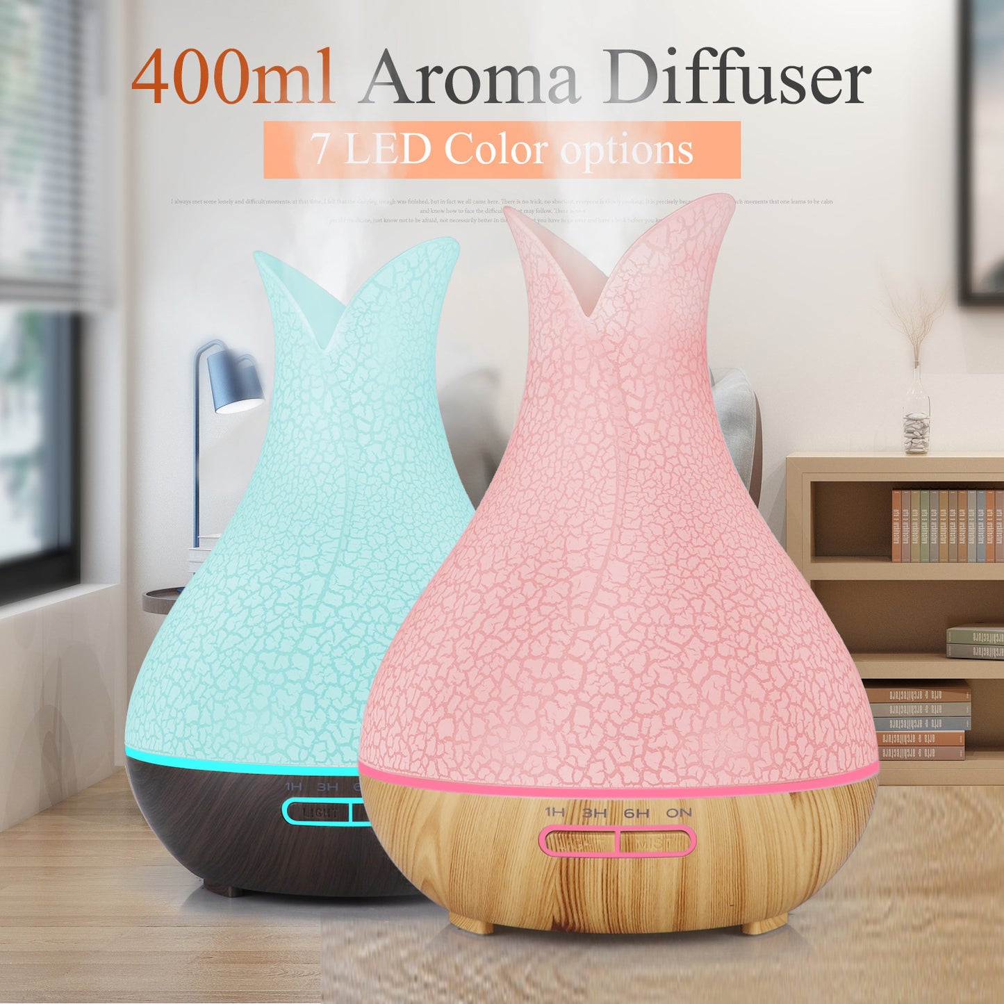 Crack colorful aroma diffuser humidifier aroma vase petal incense machine