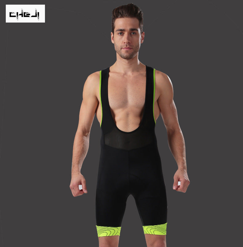cheji polar fluorescent green strap cycling shorts men's summer cycling pants mountain biking jerseys