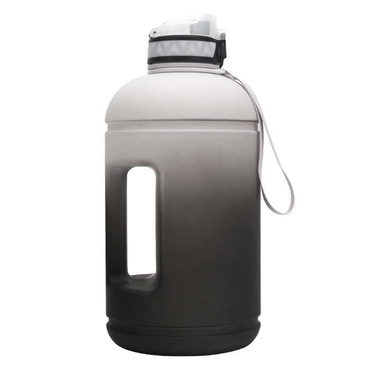 Creative Black & White Gradient PETG Plastic Large Water Bottle 1 Gallon 3.78L Portable Sports Bucket