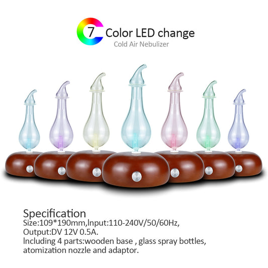 Essential Oil Aromatherapy Glass Waterless Diffuser
