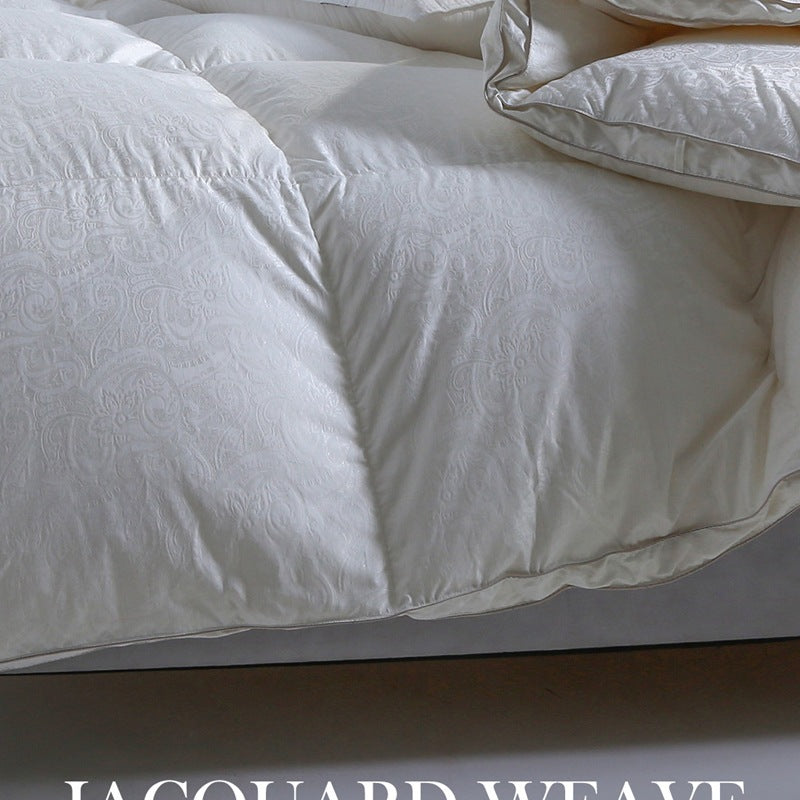 Cotton silent duvet five-star hotel winter thickened 95 white goose down duvet inserts silver silk long staple cotton quilt