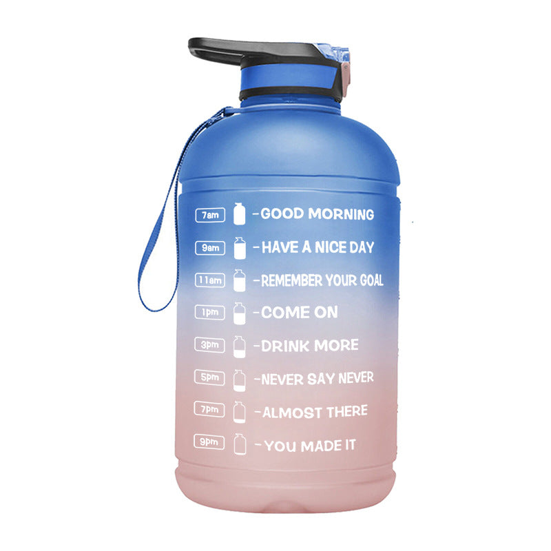 Two Color Gradient 3.78L Creative Sports Water Bottle 1 Gallon Printable Plastic Fitness Water Bottle