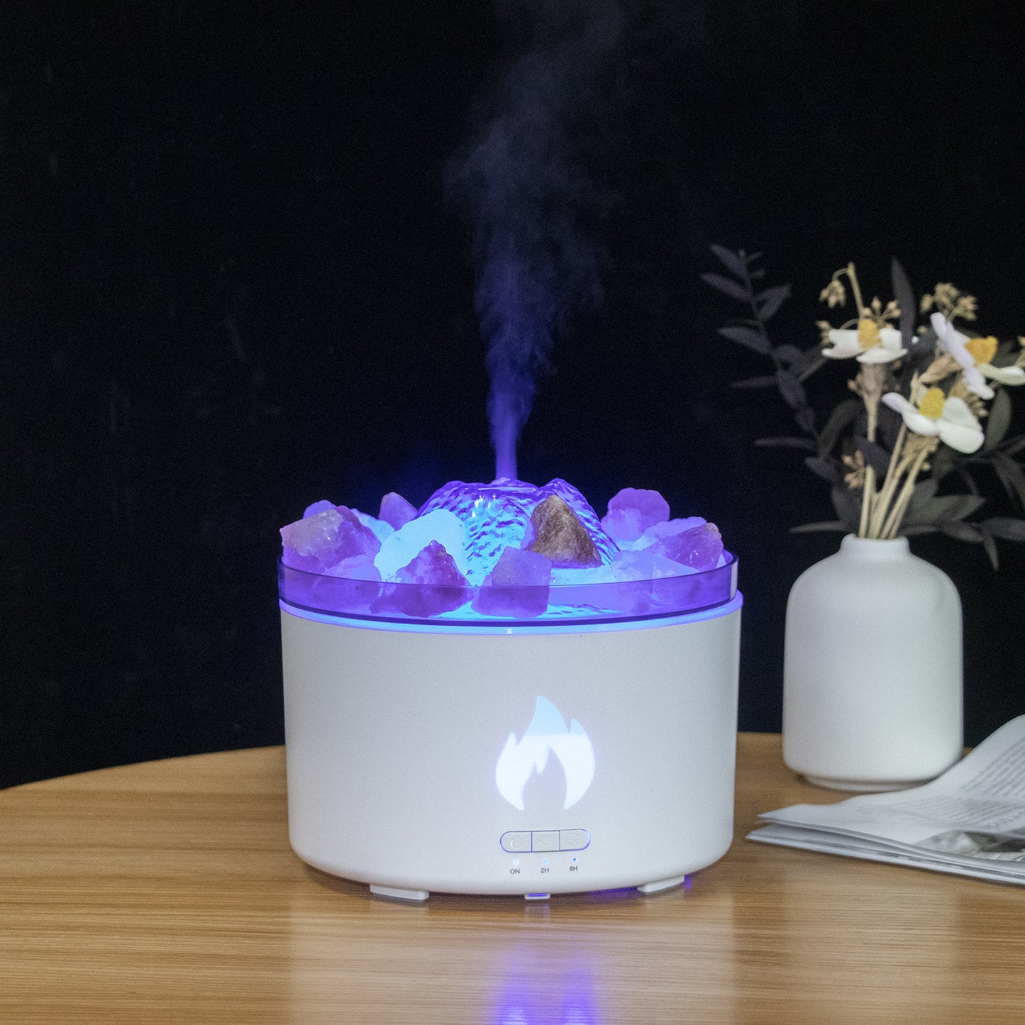 Volcanic Rock 700ML Large Capacity Aromatherapy Humidifier Essential Oil Aromatherapy Machine Household Spray Ring Aroma Diffuser