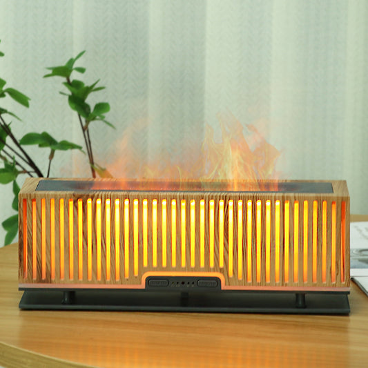 200ml flame diffuser grid vertical strip hollow humidifier atomizer bedroom atmosphere light humidifier