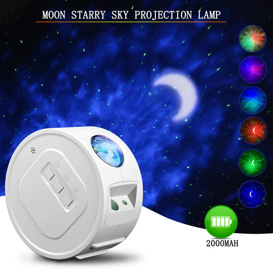LED starry sky projection light, bluetooth music, moon night light, starry sky, laser, ocean, nebula, projection atmosphere light