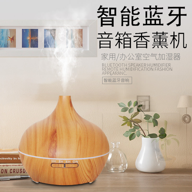 Onion Bluetooth Large Capacity 500ml Aroma Diffuser Air Humidifier Wood for Essential Oil Large Room