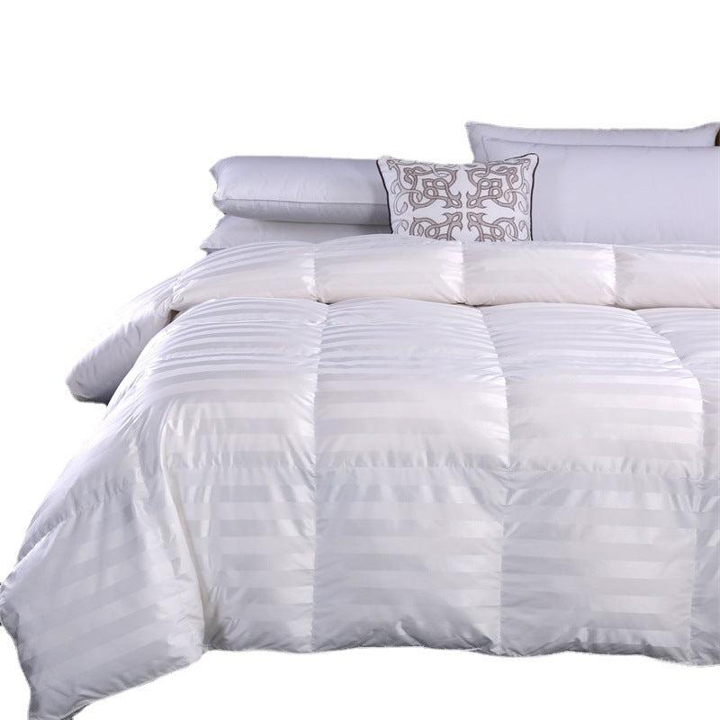 160 satin silk duvet 98% white goose down quilt white duck down thick warm winter quilt core