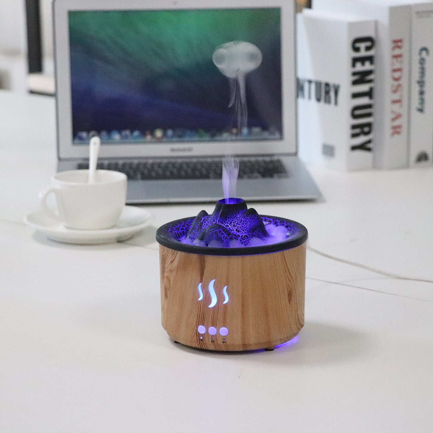 Spit ring volcanic aromatherapy wood grain crack humidifier essential oil aroma diffuser household spray ring aroma diffuser