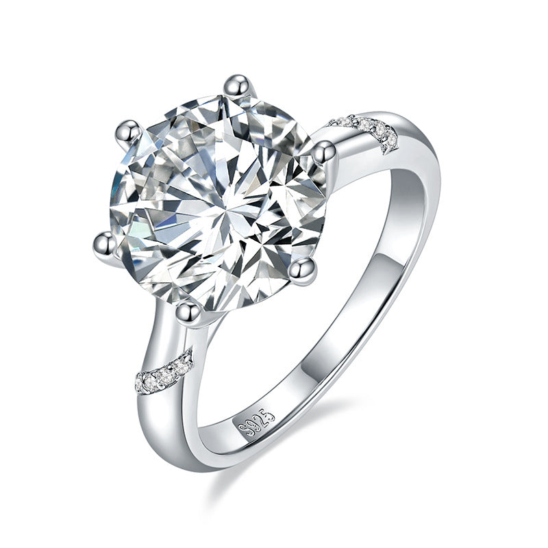 5 carat pigeon egg luxury set psychic six claw classic D color moissanite ring