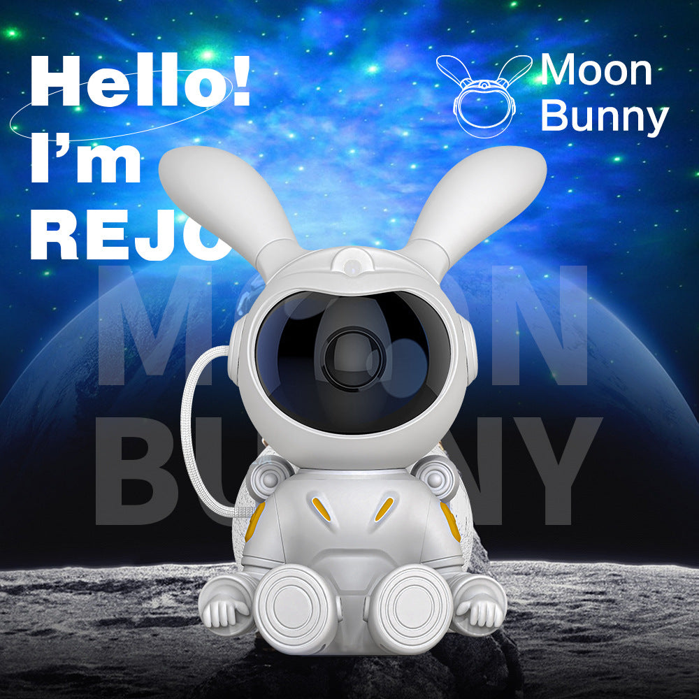Starry sky projector lamp, bedroom bedside night light, starry moon rabbit, laser atmosphere lamp ornaments