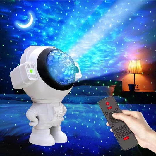 Astronaut Starry Sky Light USB Bluetooth Music White Noise Aurora Star Astronaut Projection Light Bedroom Atmosphere Light