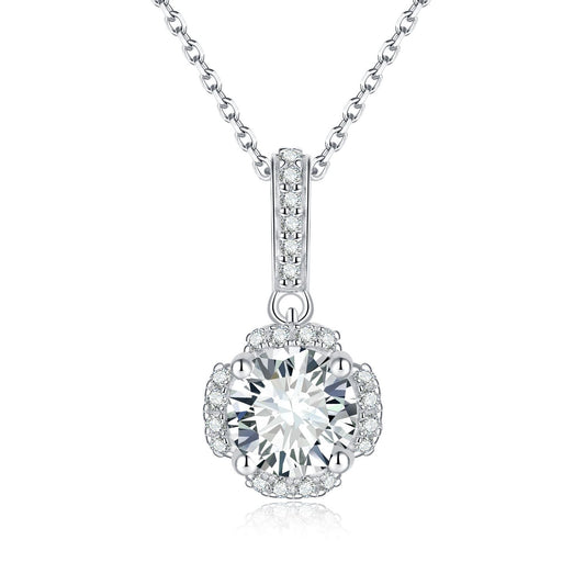 Moissanite Fantasia Platinum Necklace Platinum Clavicle Chain Girlfriend Birthday Gift Sterling Silver Temperament Pendant Jewelry