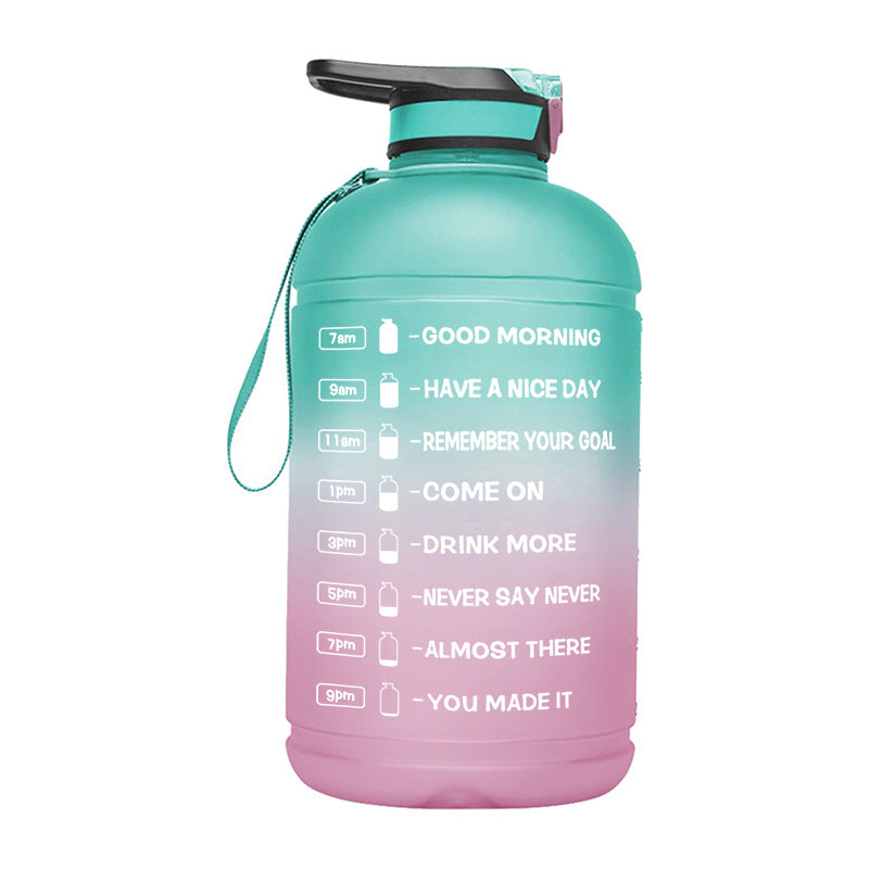 Two Color Gradient 3.78L Creative Sports Water Bottle 1 Gallon Printable Plastic Fitness Water Bottle