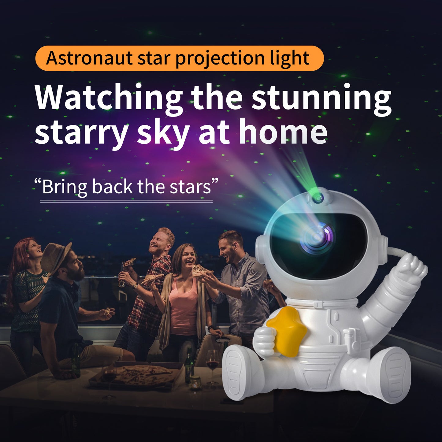 Astronaut LED Night Light Galaxy Starry Star Projector Lamp