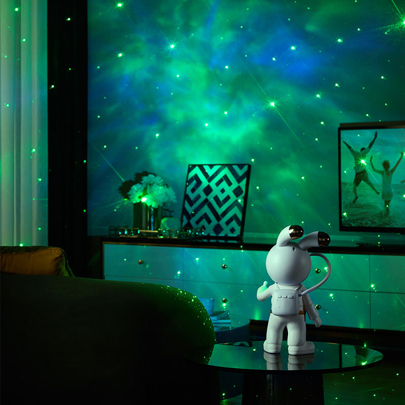Starry sky lights creative bedroom atmosphere nebula aurora lights space rabbit astronaut projector children's projection lights