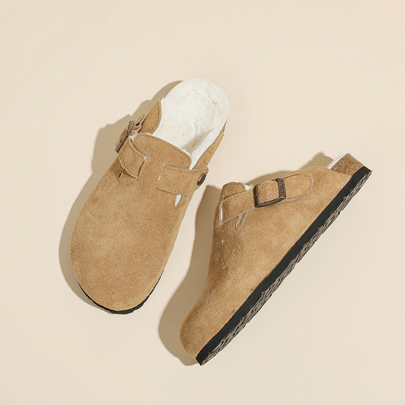 Suede Clogs-Mules for Women and Men, Unisex House Sliper with Arch Support