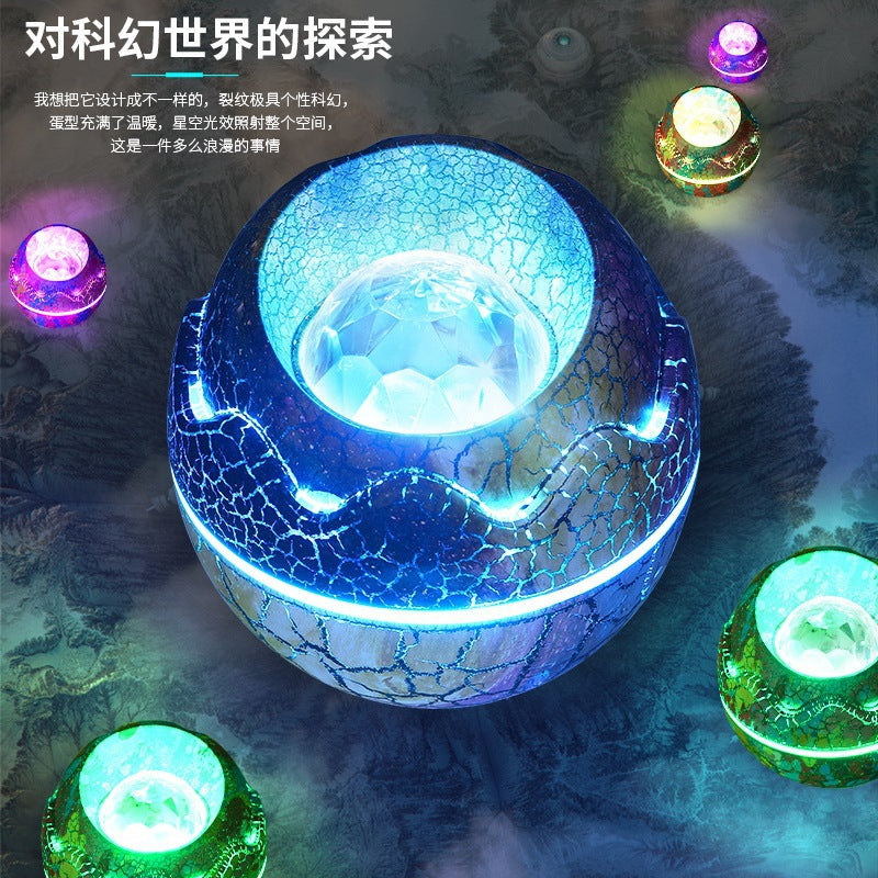 Dinosaur Egg Galaxy Star Projector Starry Light with Wireless Music Player, Night Light with White Noise