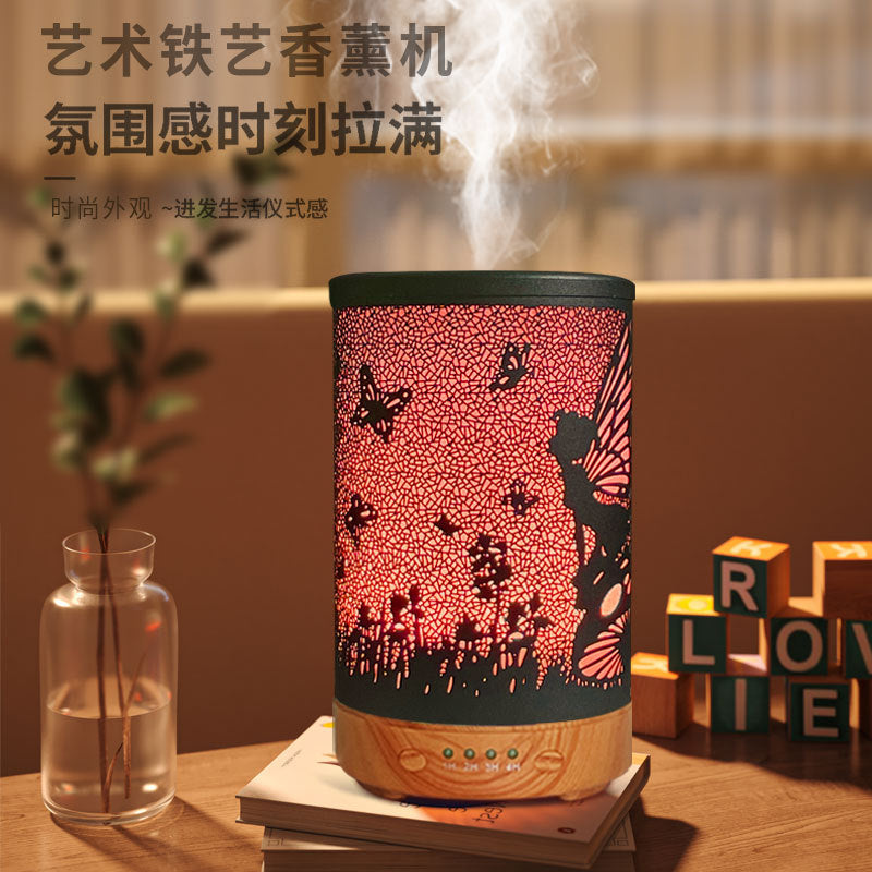 Small portable aroma essential oil diffusers, creative butterfly humidifiers