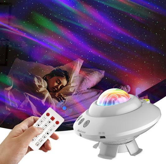 UFO Galaxy Projector Night Light Projector for Kids Bedroom Stars Aurora Ceiling Projector