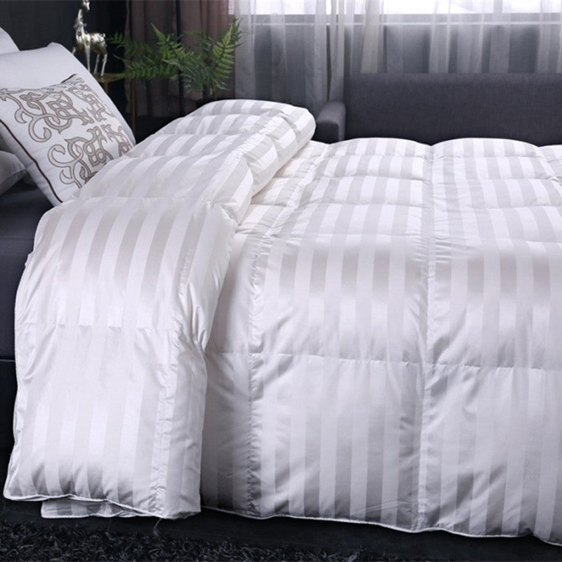 160 satin silk duvet 98% white goose down quilt white duck down thick warm winter quilt core