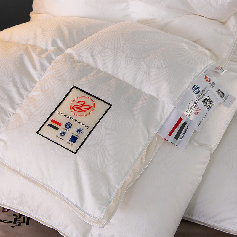 New Hotel 98% Hungarian Hanging White Goose Down Cotton Jacquard Transparent 360 Degree Visible Duvet All Around